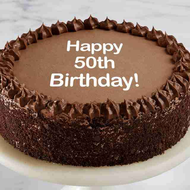 Image of Happy 50th Birthday Double Chocolate Cake