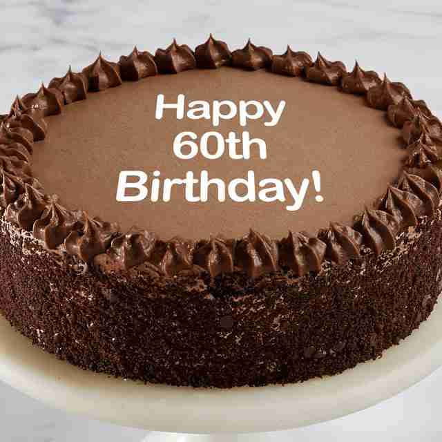 Image of Happy 60th Birthday Double Chocolate Cake