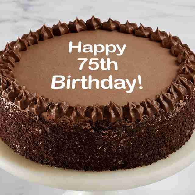 Image of Happy 75th Birthday Double Chocolate Cake
